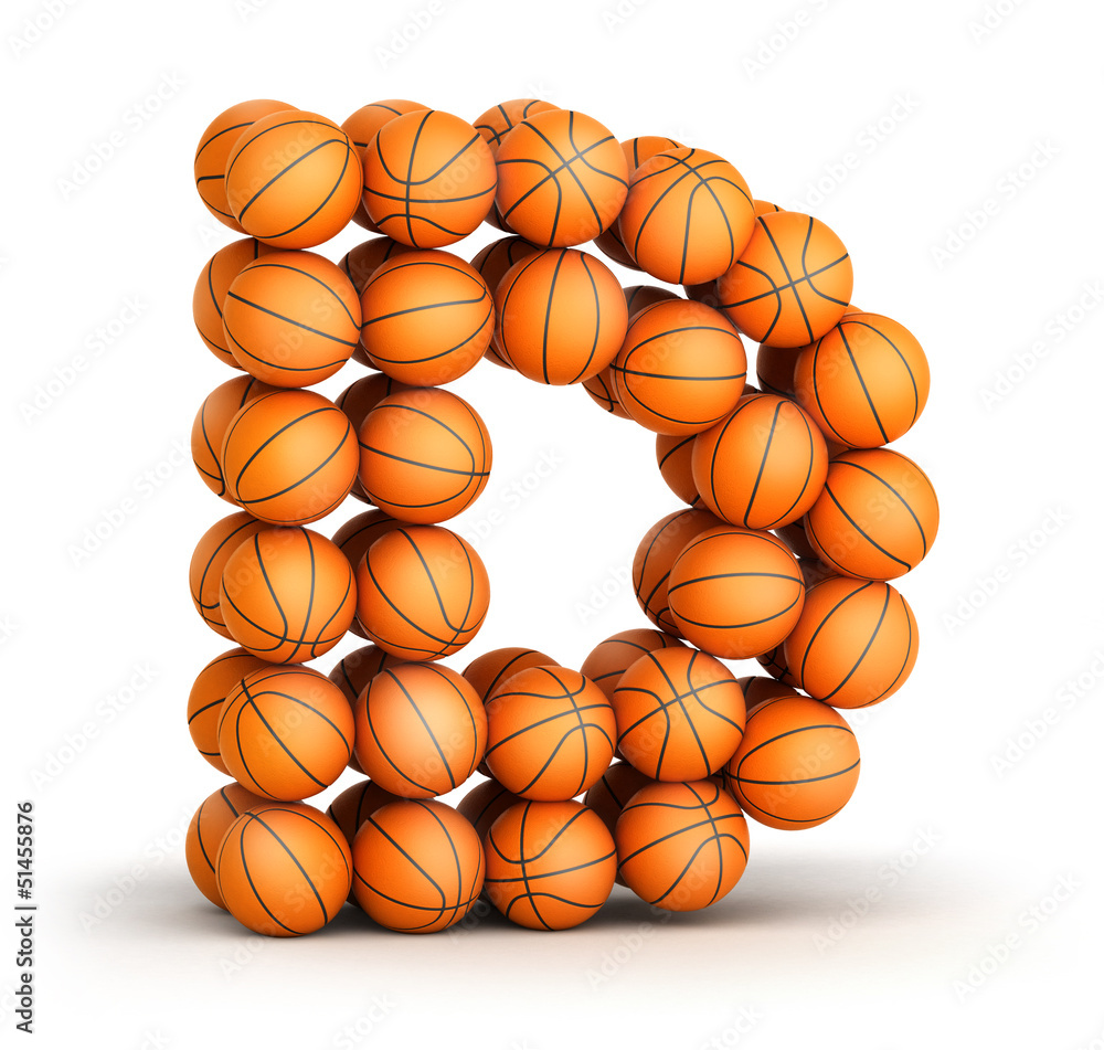 Letter D basketball Letter D basketball