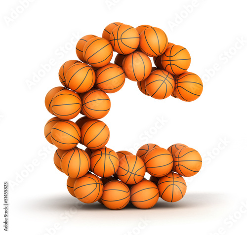 Letter C basketball