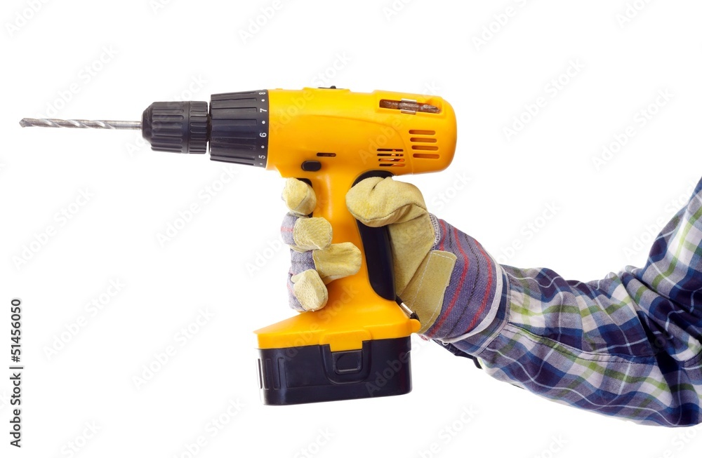 Hand holding drill Hand holding drill