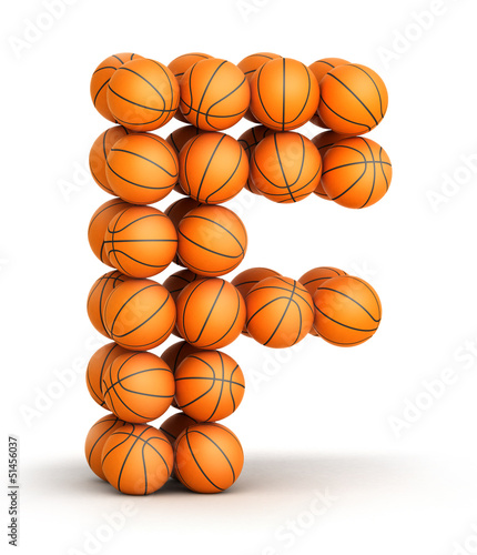 Letter F basketball
