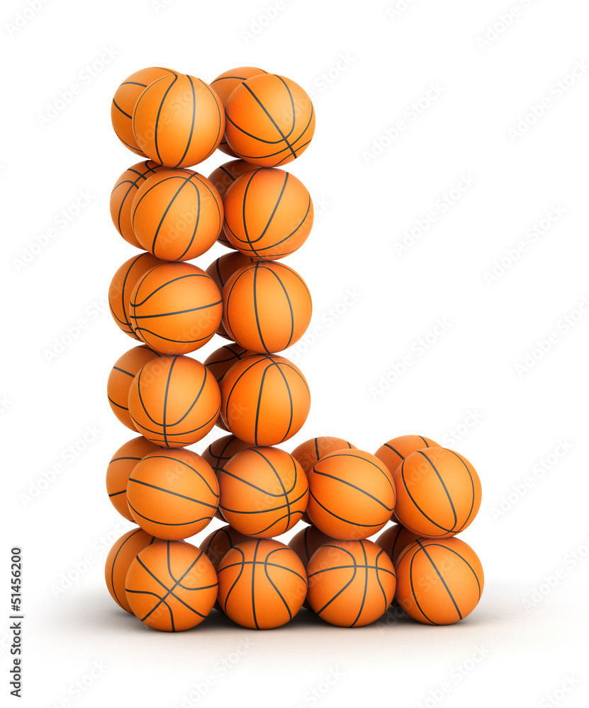 Letter L basketball Letter L basketball