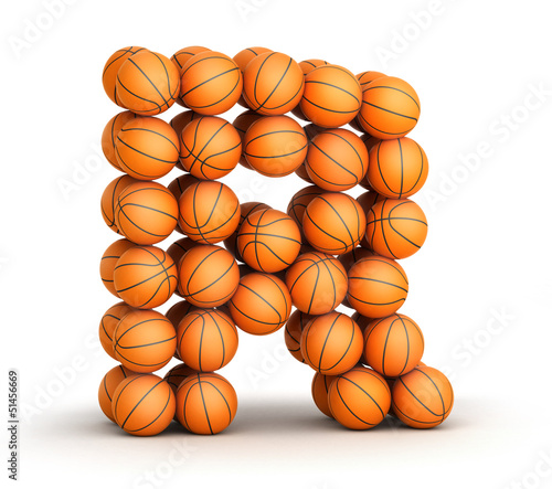 Letter R basketball