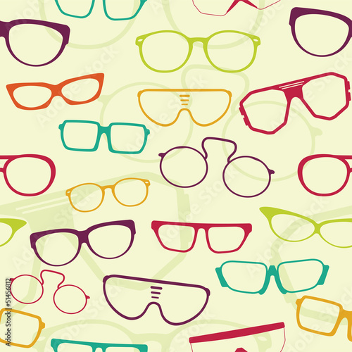 Seamless glasses pattern
