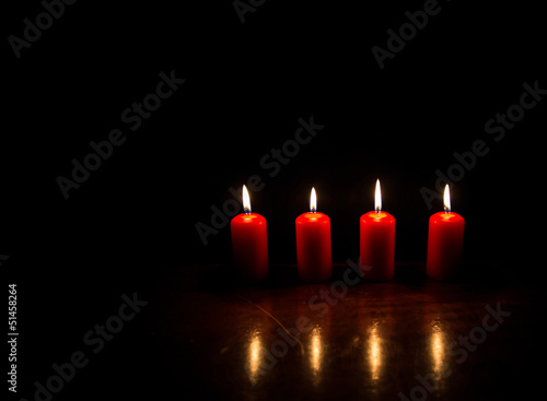 Wallpaper Mural Red candles with black background Torontodigital.ca