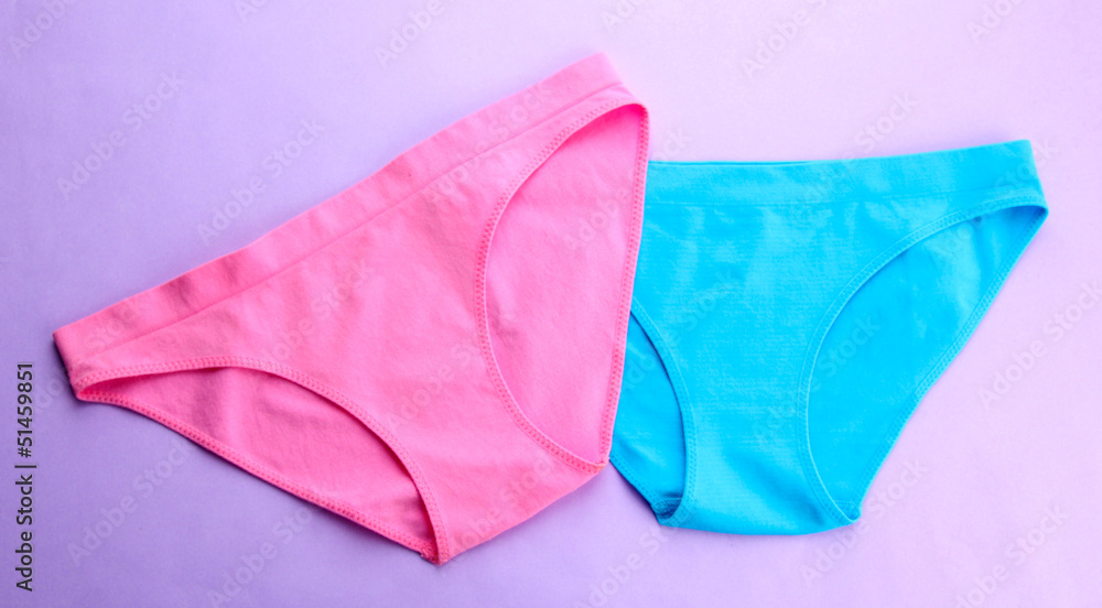 Womans panties, on bright background Womans panties, on bright background