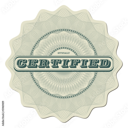 Certified - highly detailed guilloche design element