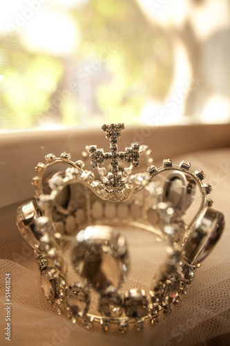 Crown studded with diamonds