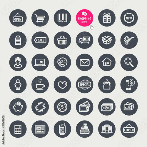Set of shopping icons