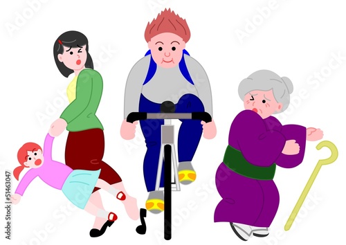 危ない自転車運転