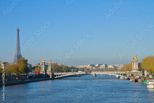 Alexandre III Bridge and Eiffel tower, Paris