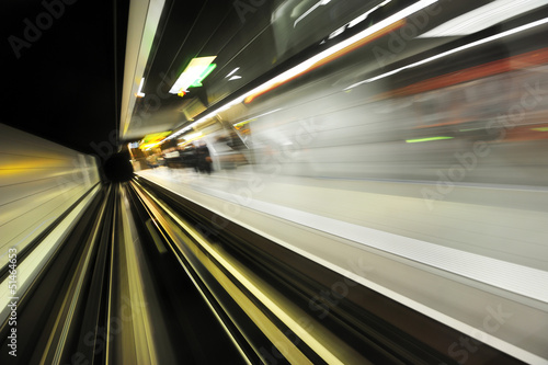 speed subway tunnels  lights and colors