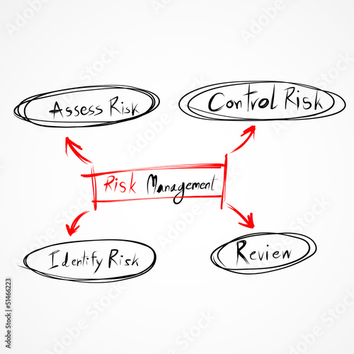 Risk management process diagram.EPS10
