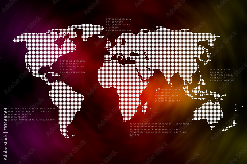Carte du monde faite de pixels Carte du monde faite de pixels
