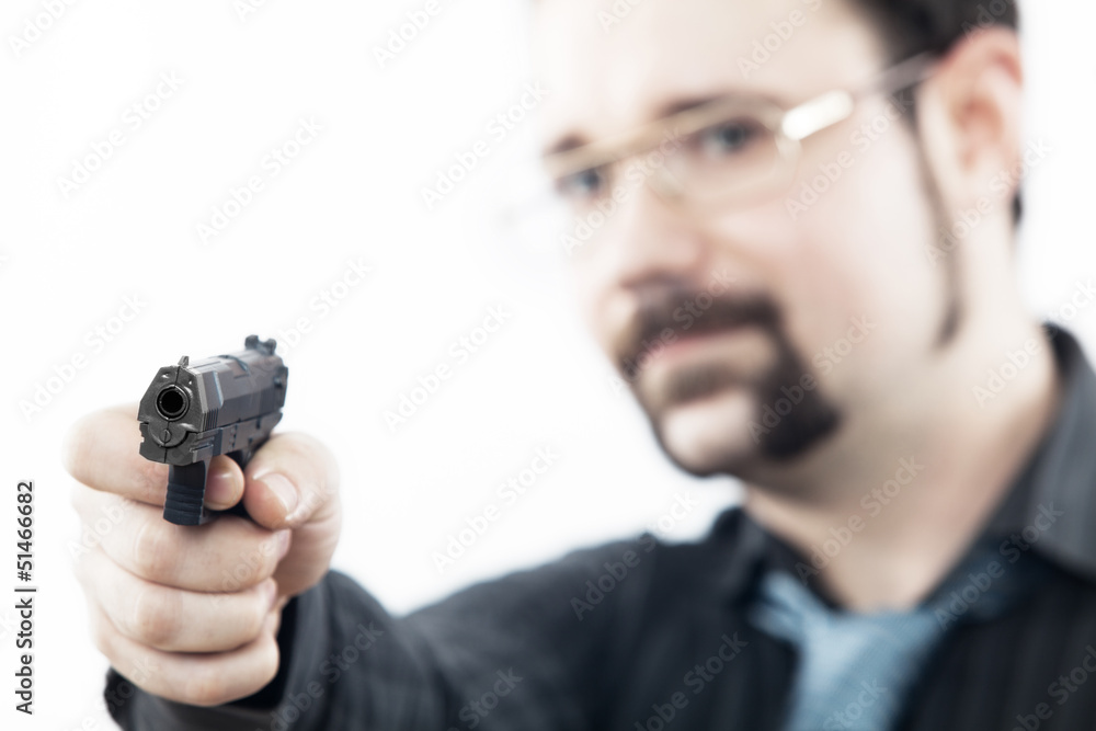 man with a gun shooting in our direction man with a gun shooting in our direction