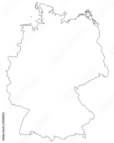 Deutschlandkarte ohne Bundesländer