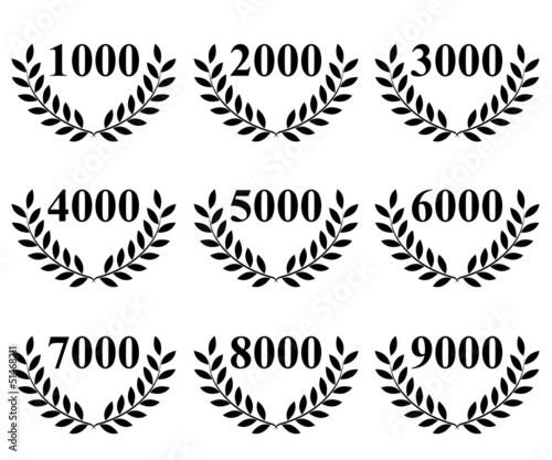 Lauriers de 1000 à 9000