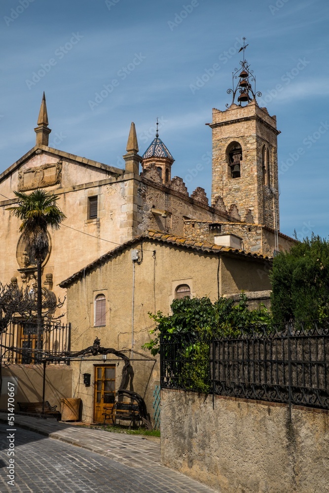 Sant Feliu church in Alella town, Spain