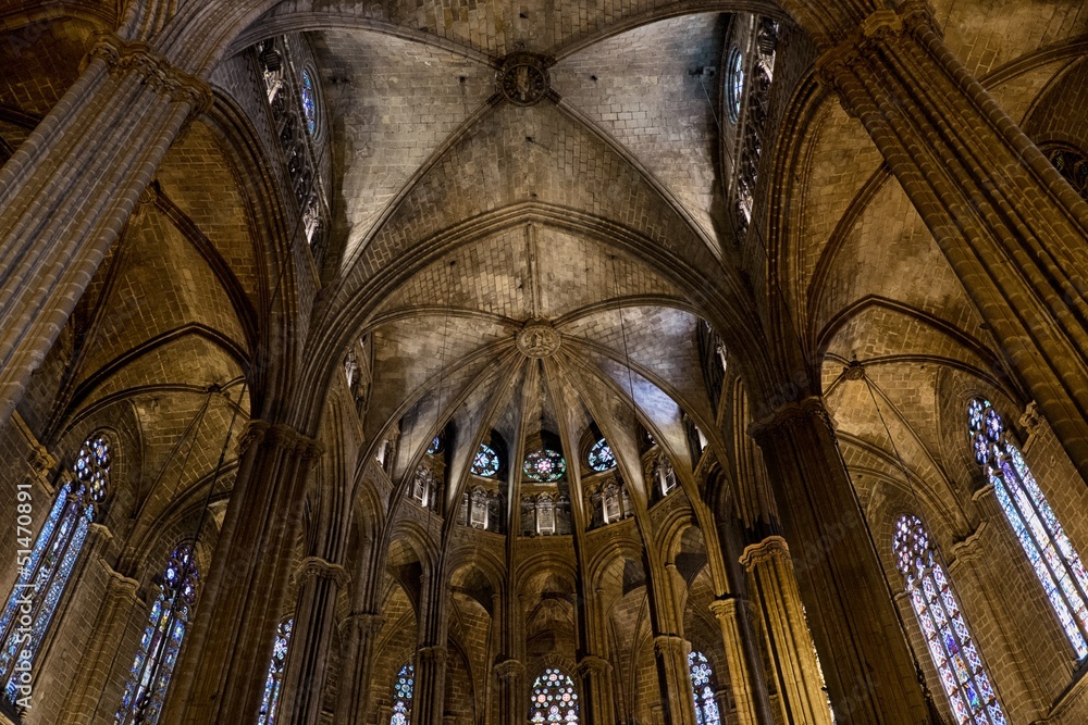 Inside the Cathedral of Santa Eulalia in Barcelona Inside the Cathedral of Santa Eulalia in Barcelona