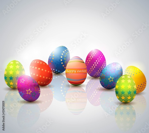 Easter Eggs Background.