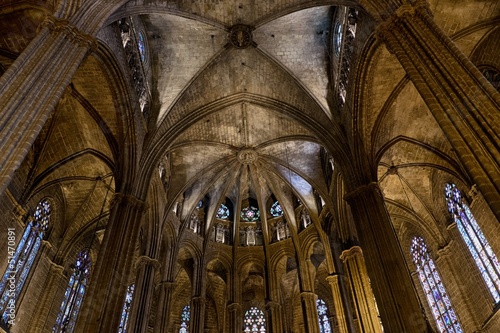 Inside the Cathedral of Santa Eulalia in Barcelona