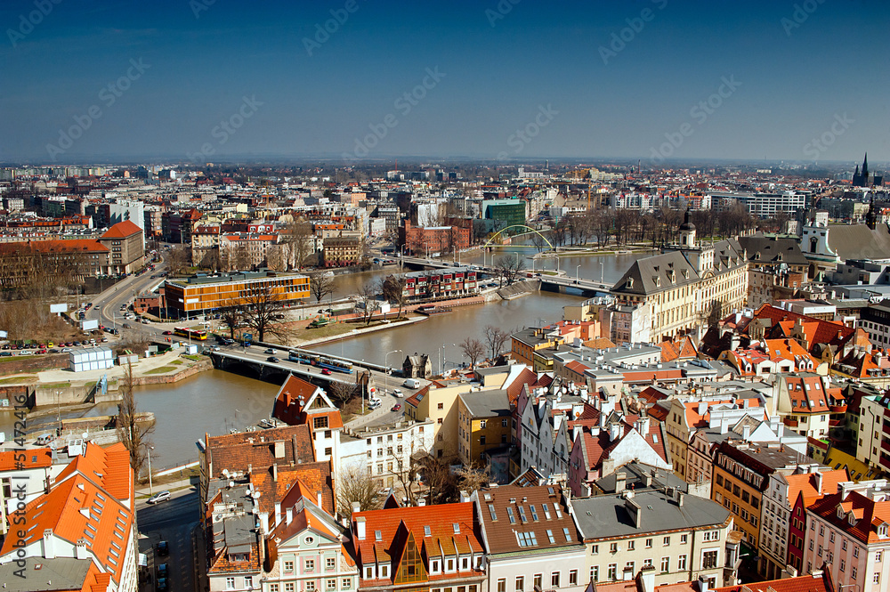 Fototapeta premium odra river in Wroclaw