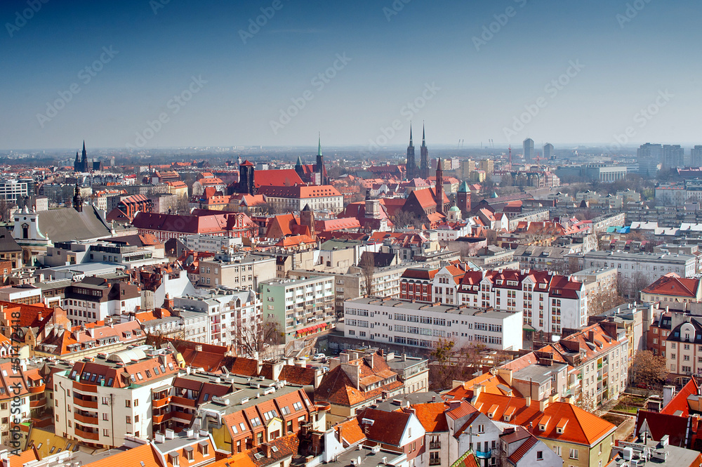 Fototapeta premium panorama view of Wroclaw