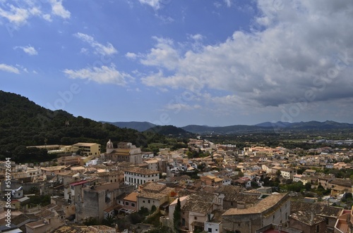 sceniv view over the old city of Capdepera, Majorca