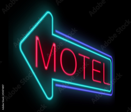 Motel sign.