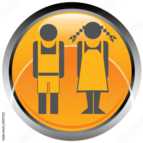 Logo icona bambino bambina