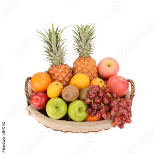 Fototapeta Naklejka Na Ścianę i Meble -  Tropical fruits isolated on white