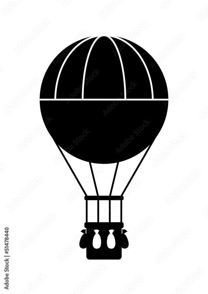 Fototapeta premium Hot air balloon icon