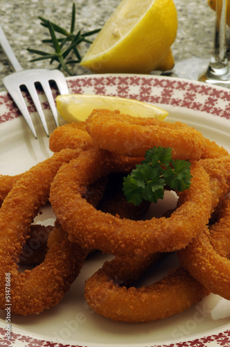 Calamares fritos Fried calamari Calamari fritti photo