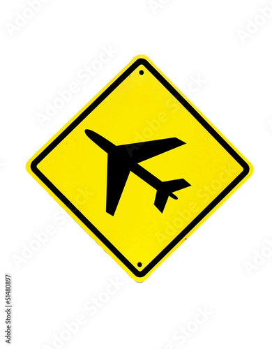 Airport sign on a white background