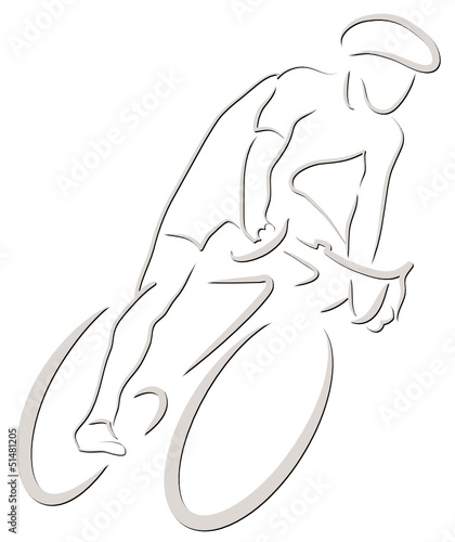 Radfahrer im Sprint - Rennrad - Radsport, Training, Kondition und Ausdauer trainieren - fit und gesund bleiben
