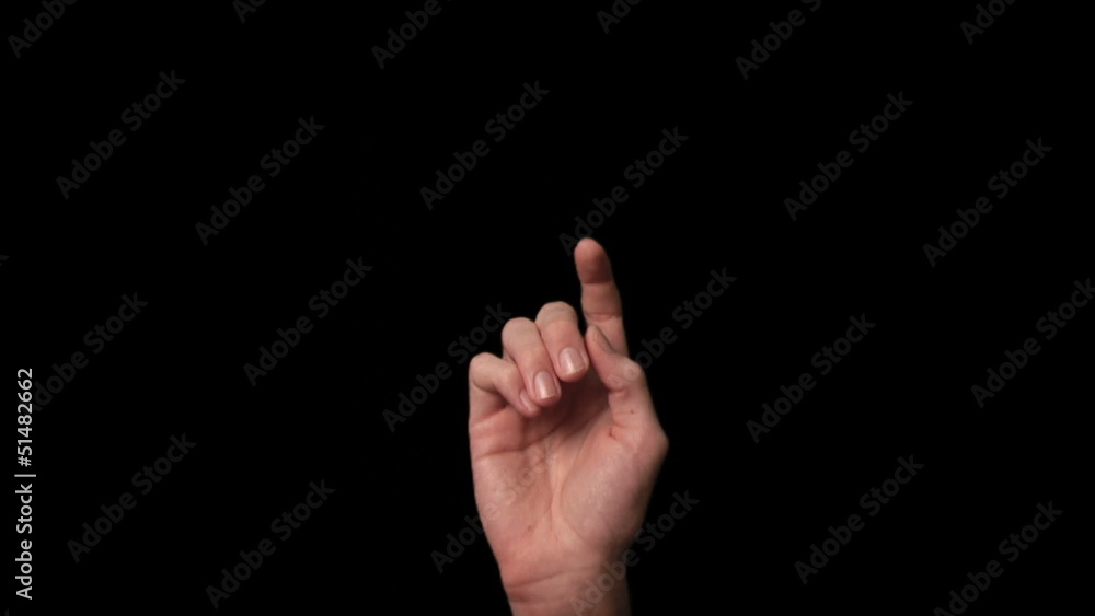 isolated finger gesture of single click isolated finger gesture of single click