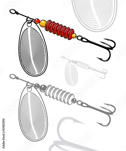Vector illustration of artificial fishing lure