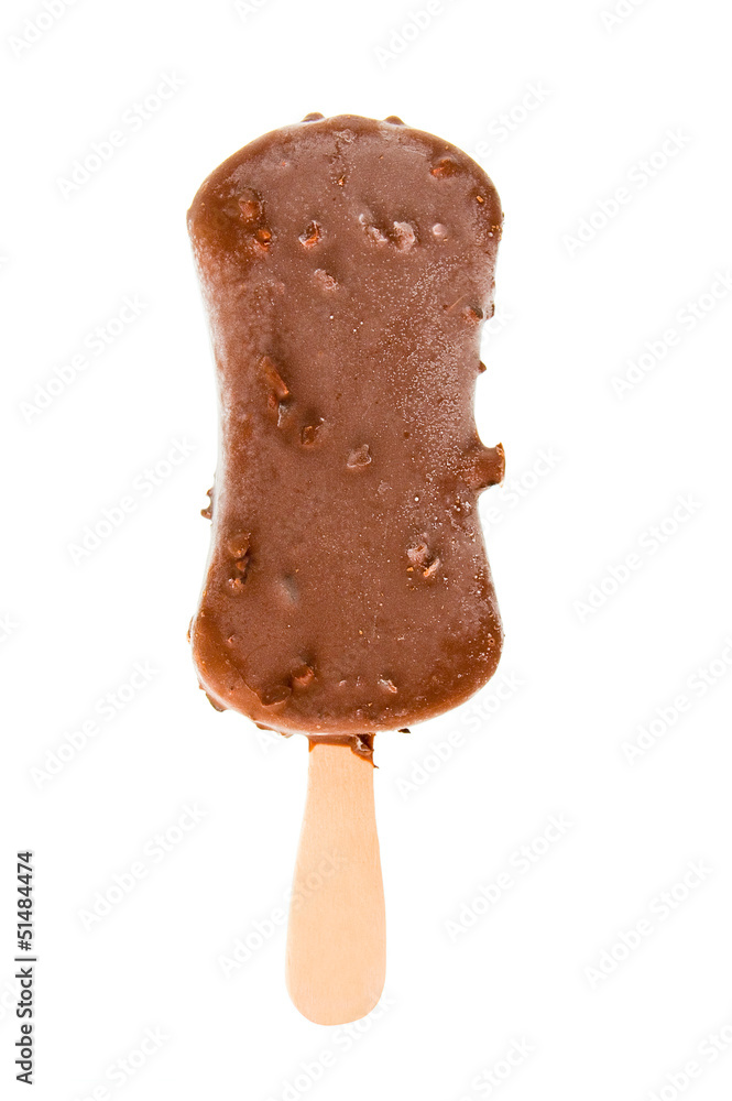 Chocolate ice-cream isolated on white Chocolate ice-cream isolated on white