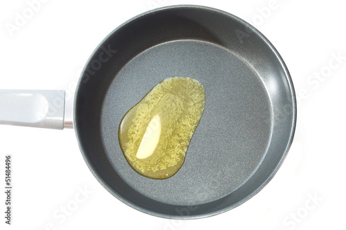 Melted butter on teflon pan