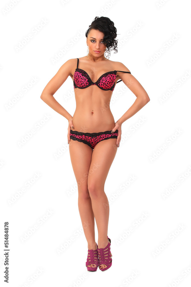 sexy hot woman in lingerie, Isolated on white sexy hot woman in lingerie, Isolated on white