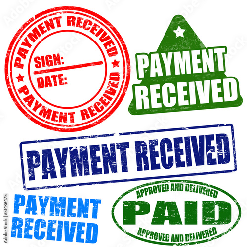 Payment received stamp set