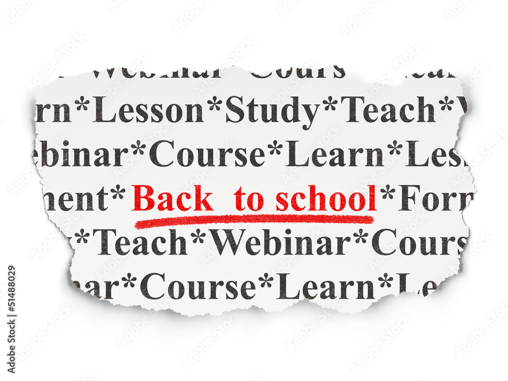 Education concept: Back to School on Paper background Education concept: Back to School on Paper background