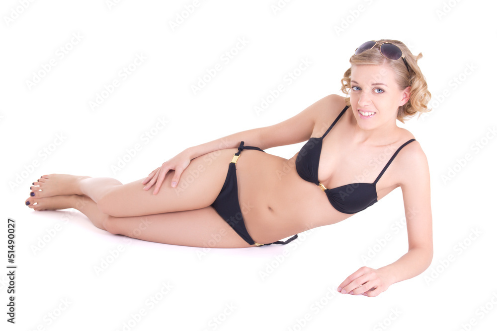 beautiful slim woman in sexy lingerie lying beautiful slim woman in sexy lingerie lying