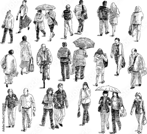 walking people