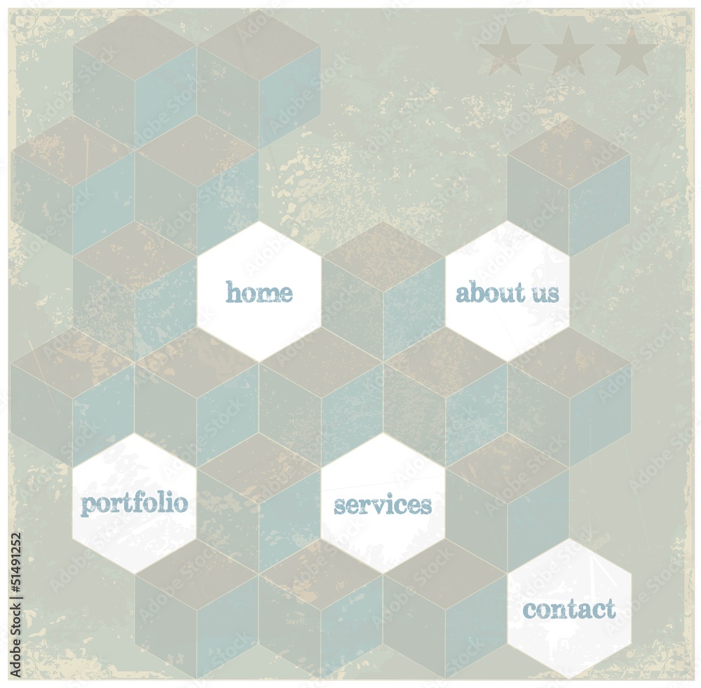 Retro styled website template Retro styled website template