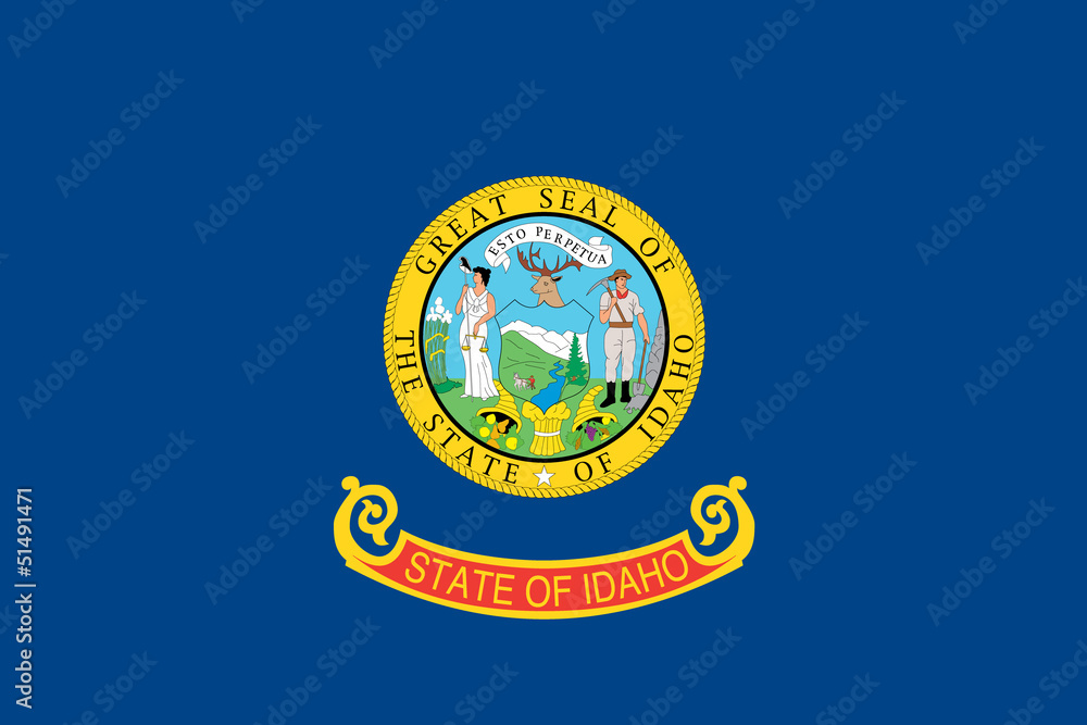 Obraz premium Flag of the American State of Idaho