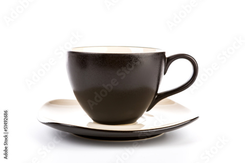 Fototapeta Naklejka Na Ścianę i Meble -  Black coffee cup on a white background