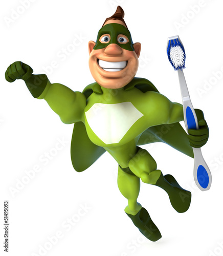 Green superhero photo