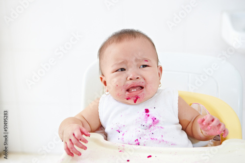 Baby angry and crying