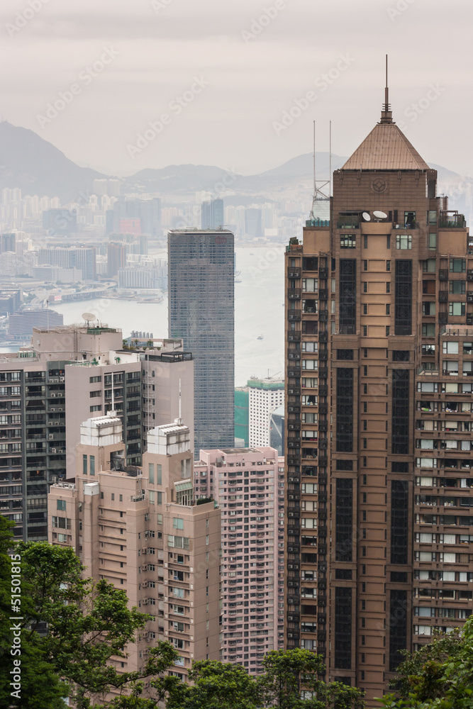 Naklejka premium Hong Kong skyscrapers