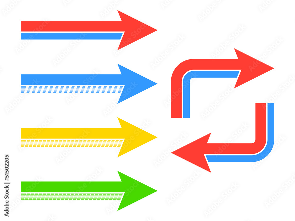 Set of infographic arrows. Vector illustration